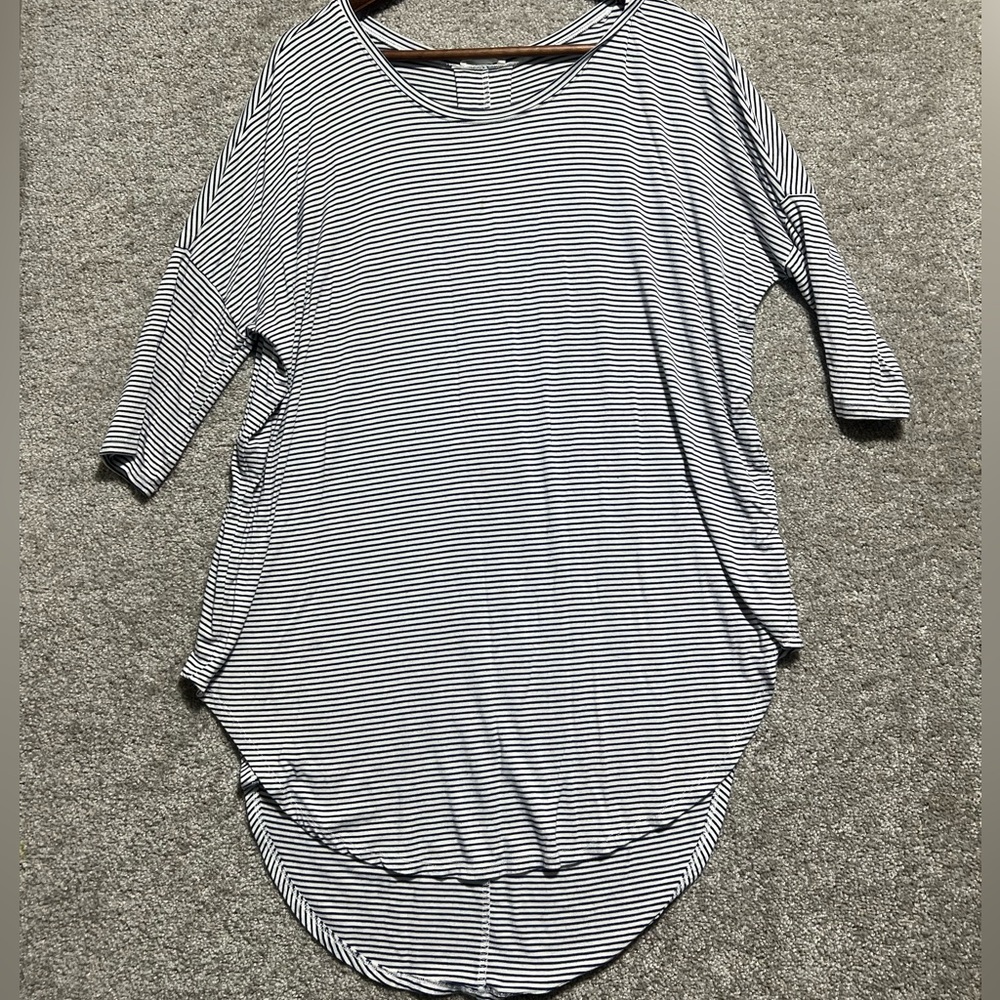 Anthropologie Women’s Striped Floreat Tunic Size small Beachy Slouchy Lagom